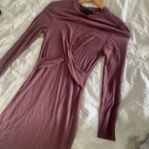 ASOS bodycon mauve rosy wrap dress